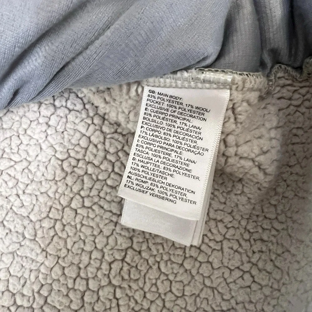 The North Face Button Mock Neck Pullover Mens Small Gray Fleece Sweater
